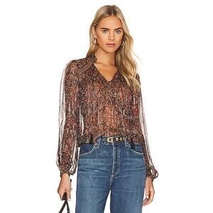 🌻 HOST PICK 🌻 House of Harlow 1960 x REVOLVE Mariesa Metallic Sheer Blouse NWT